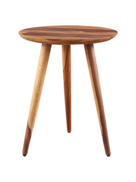 Solid Sheesham Wood Tripod End Table | Stool | Side Table | Corner Table | Sofa Side Table (Honey)